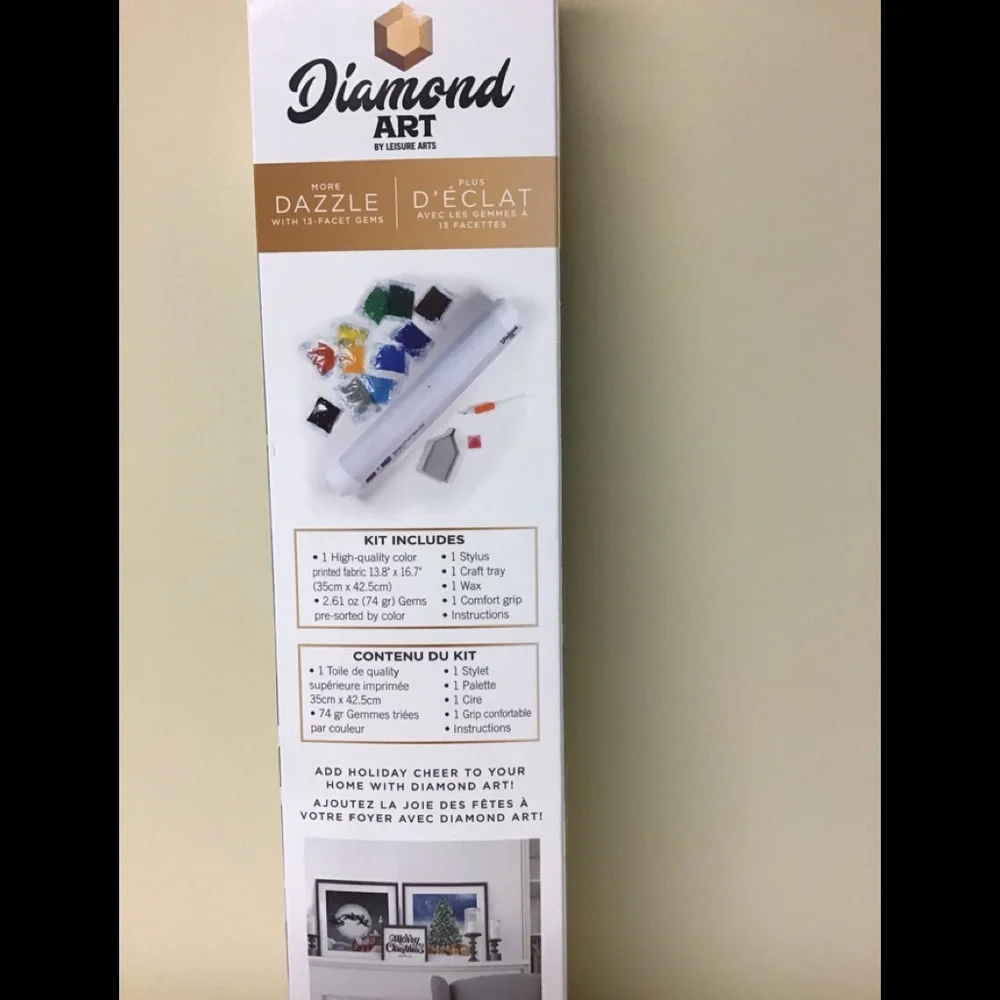 Diamond Art Paint by Number “Christmas House” Kit - Picture 3 of 5